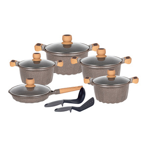 Cast Aluminum Cookware Non-Stick Coating 12pcs Induction Cookware Pots And Pans wholesale Cookware