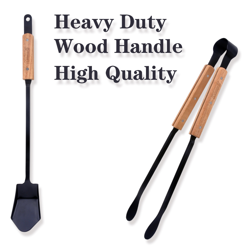 Black Heavy Duty Cast Iron Fire Place Log Tongs spatula for Indoor/Fire Pits Accessories/Tongs Outdoor /firewood tongs