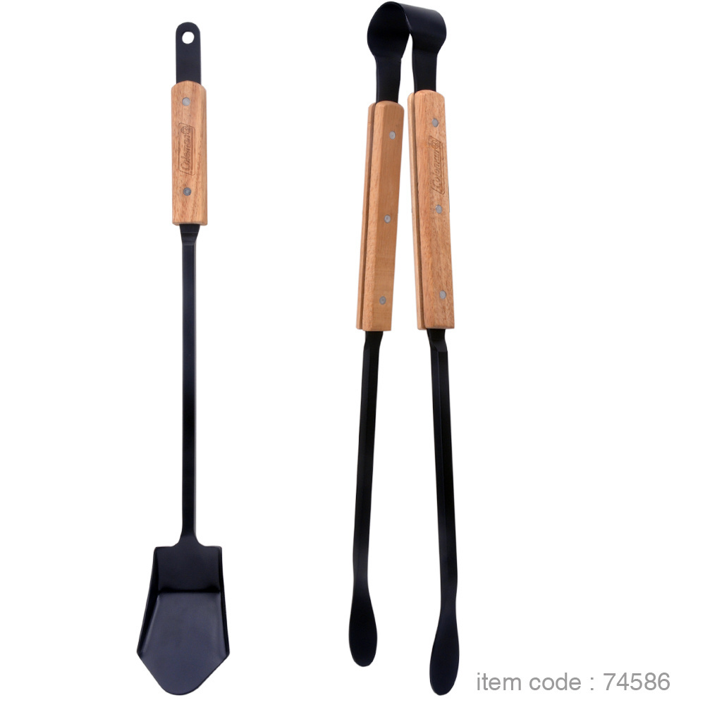 Black Heavy Duty Cast Iron Fire Place Log Tongs spatula for Indoor/Fire Pits Accessories/Tongs Outdoor /firewood tongs