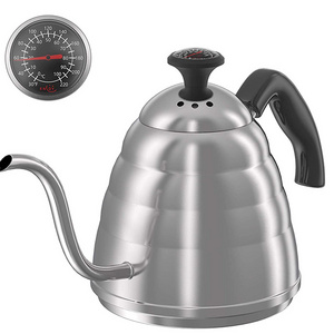 Sturdy Gooseneck Pour Over Coffee Kettle Use for Drip Coffee and Tea Stainless Steel Pour Over Kettle with Fixed Thermometer