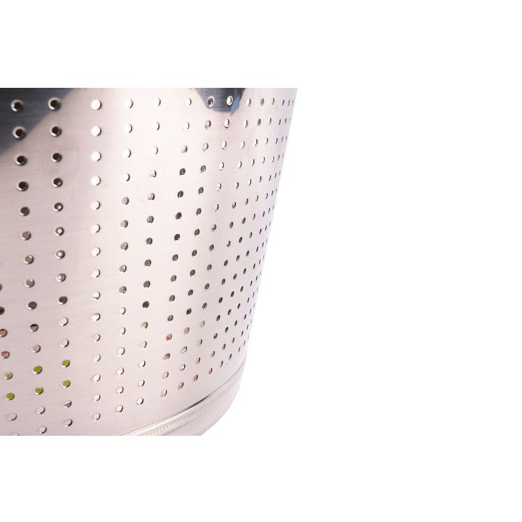 Professional Kitchen Metal Strainer Sieve Perforated Fruit Basket Vegetable Colander