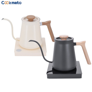 White Black 850 ml  Gooseneck SCA Barista Pour Over Electric Coffee Kettle