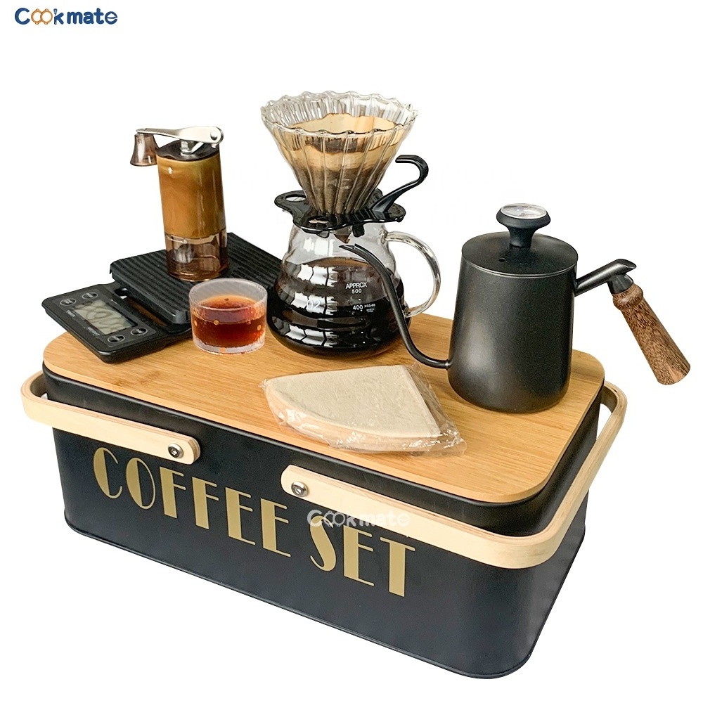 Crazy hot sale V60 Coffee tea or saffron Maker Gift Set Accessories group set Portable Brewing Brew Hand Drip Coffee gift set