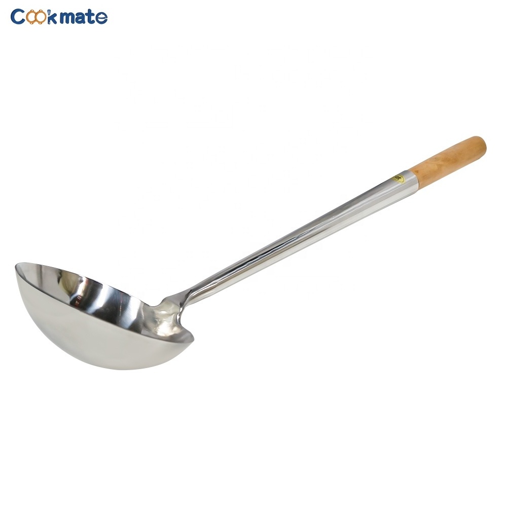 New arrival Heat Resistant Stainless Steel Cooking Kitchen Ladle Soup Spoon Cookware