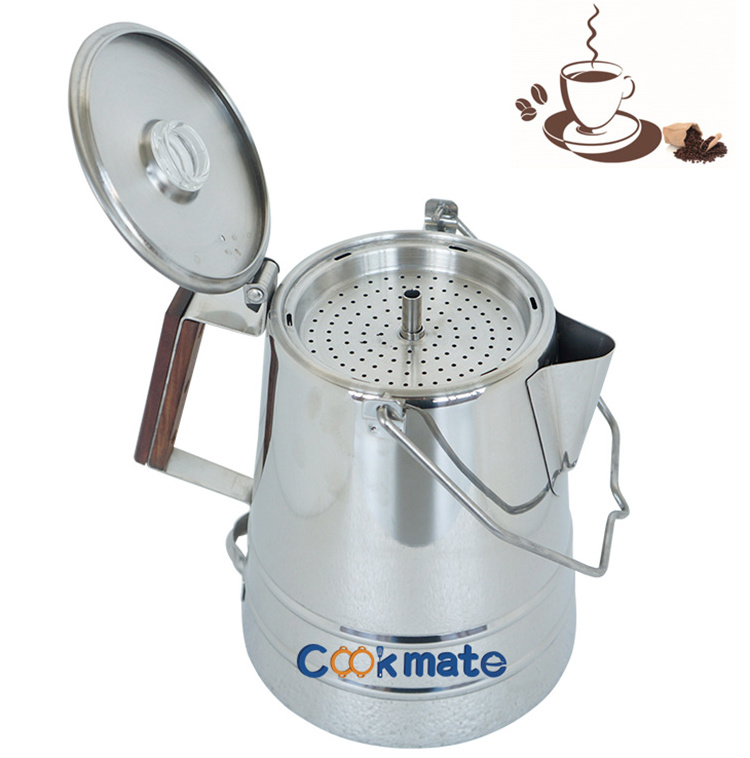 Multifunction Stainless Steel Easy To Clean Fire Pit  Coffee Pot With Coffee Percolator