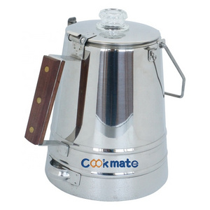 COOKMATE (9 CUP) Camping Percolator Coffee Pot - Coffee Percolator for Campfire or Stove Top Coffee Making