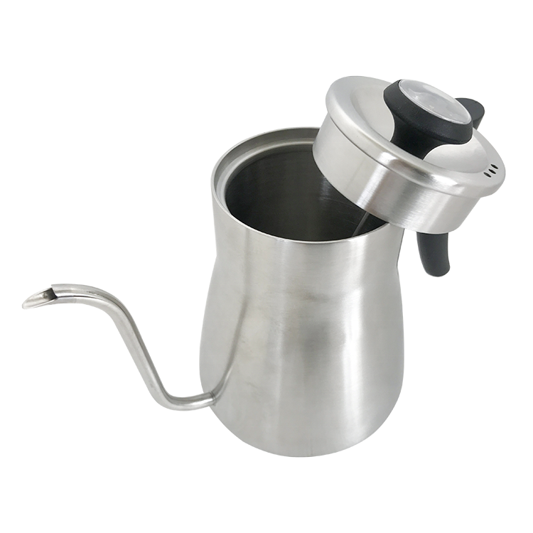 2023 New Style Wholesale Hot Tea Kettle Stainless Steel Teapot Coffee Drip Kettle 750ml