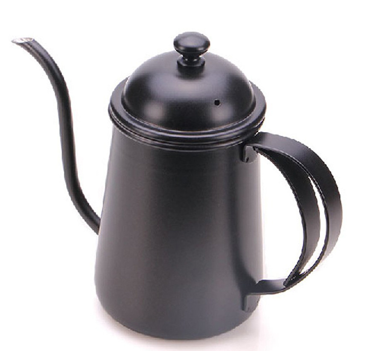 650ML Gooseneck Spout Kettle Thicken Strong Stainless Steel Drip Coffee Kettle Plating Colorful Pot Long Mouth Coffee Pot Teapot