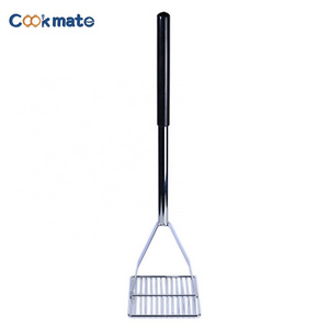 COOKMATE Potato Masher Stainless Steel - Premium Masher Hand Tool and Potato  Masher Black square round