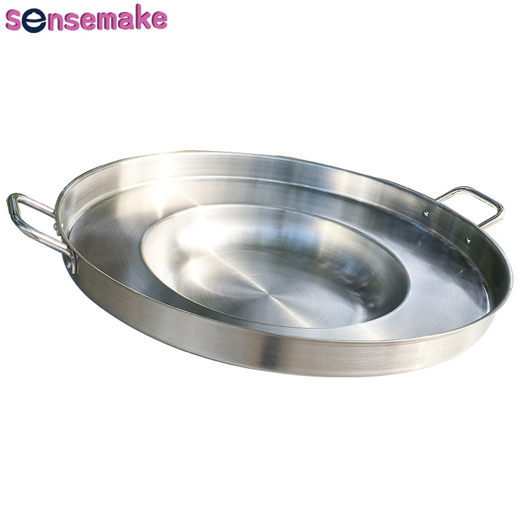 Popular Korean camping stainless steel bbq grill cooking muffin  chicken wok fry pan