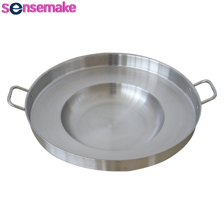 Popular Korean camping stainless steel bbq grill cooking muffin  chicken wok fry pan