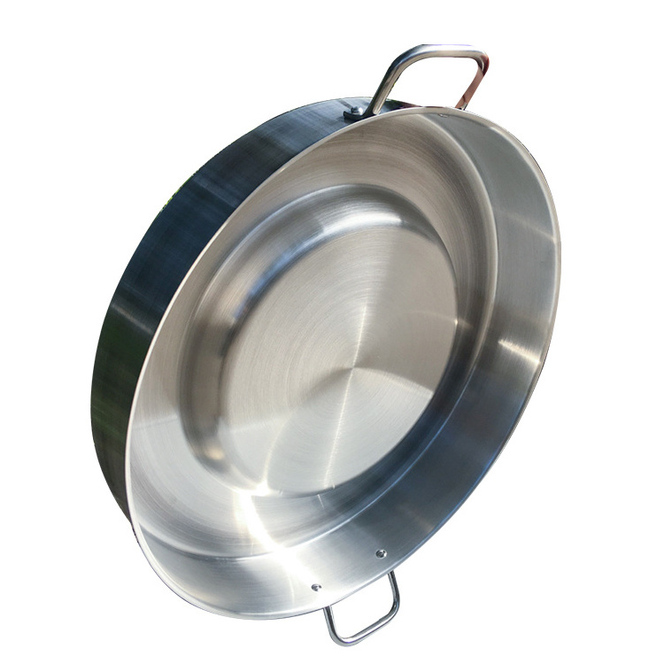 Stainless Steel Material Round Non Stick Convex Comals Pozo Griddle Taco Grill Fry Pan Wok