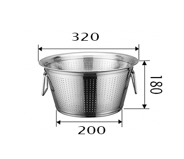 Kitchen Accessories rice washing bowl strainer stainless steel dense hole Mesh Colander with strong and color handle