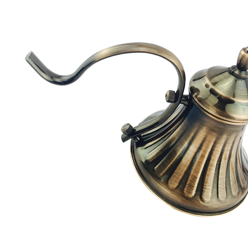 Stainless steel turkish pour over gooseneck coffee kettle with thermometer