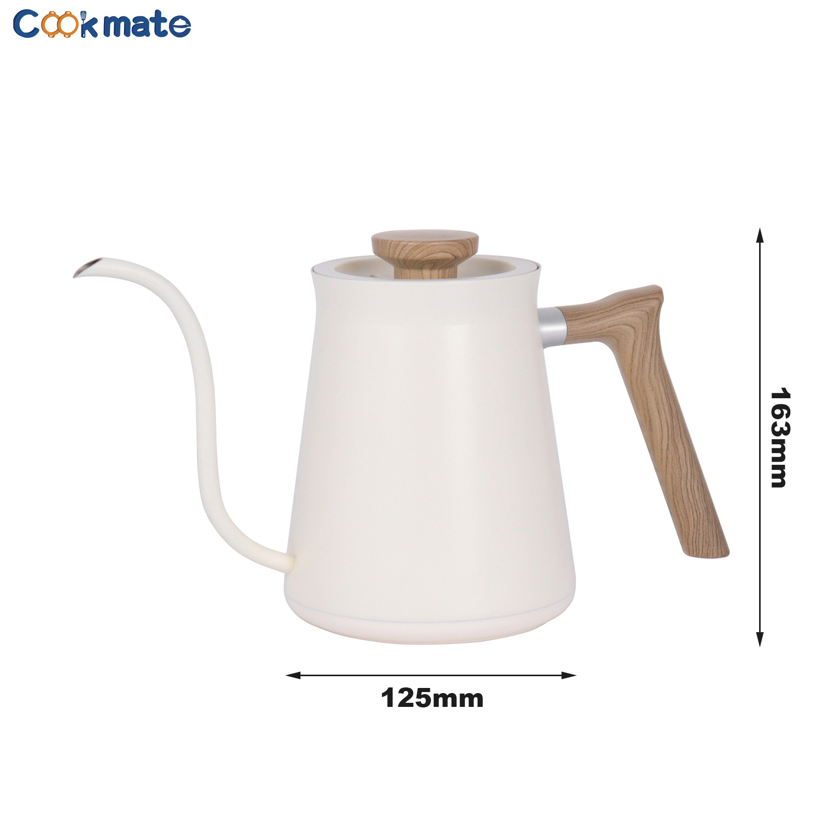 White Black 850 ml  Gooseneck SCA Barista Pour Over Electric Coffee Kettle