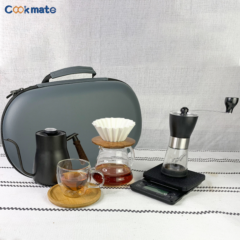 Oman Manual stainless steel filter drip brew coffee Insulated Coffee grounds- Portable Pour Over Coffee Dripper set