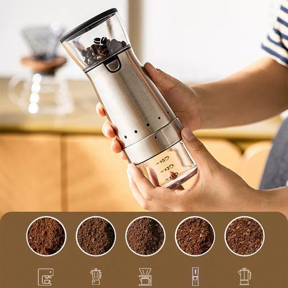 Eco friendly products 2023 smart coffee maker set stainless steel electric coffee grinder machine