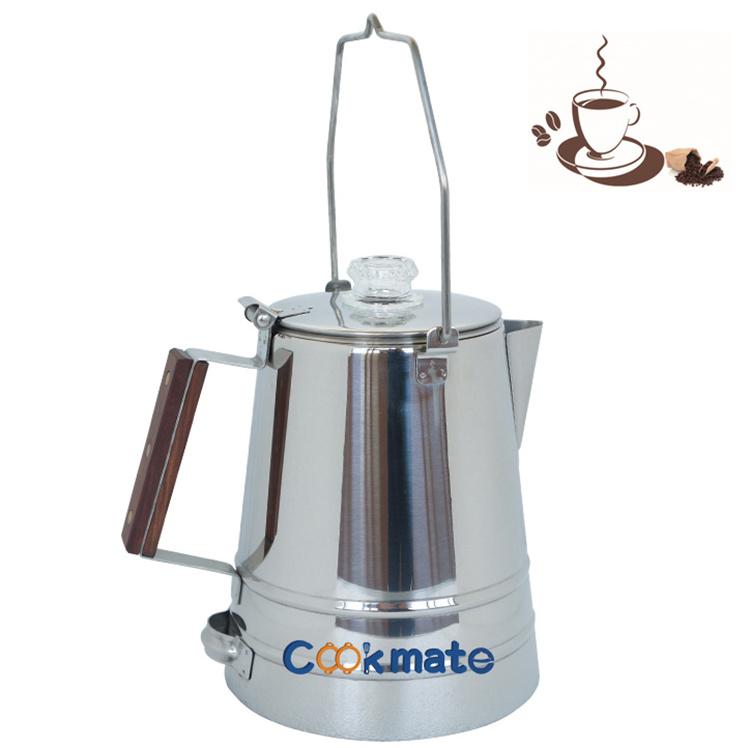 Multifunction Stainless Steel Easy To Clean Fire Pit  Coffee Pot With Coffee Percolator