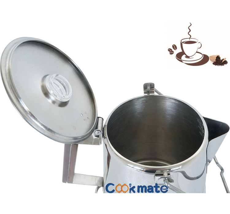 Multifunction Stainless Steel Easy To Clean Fire Pit  Coffee Pot With Coffee Percolator