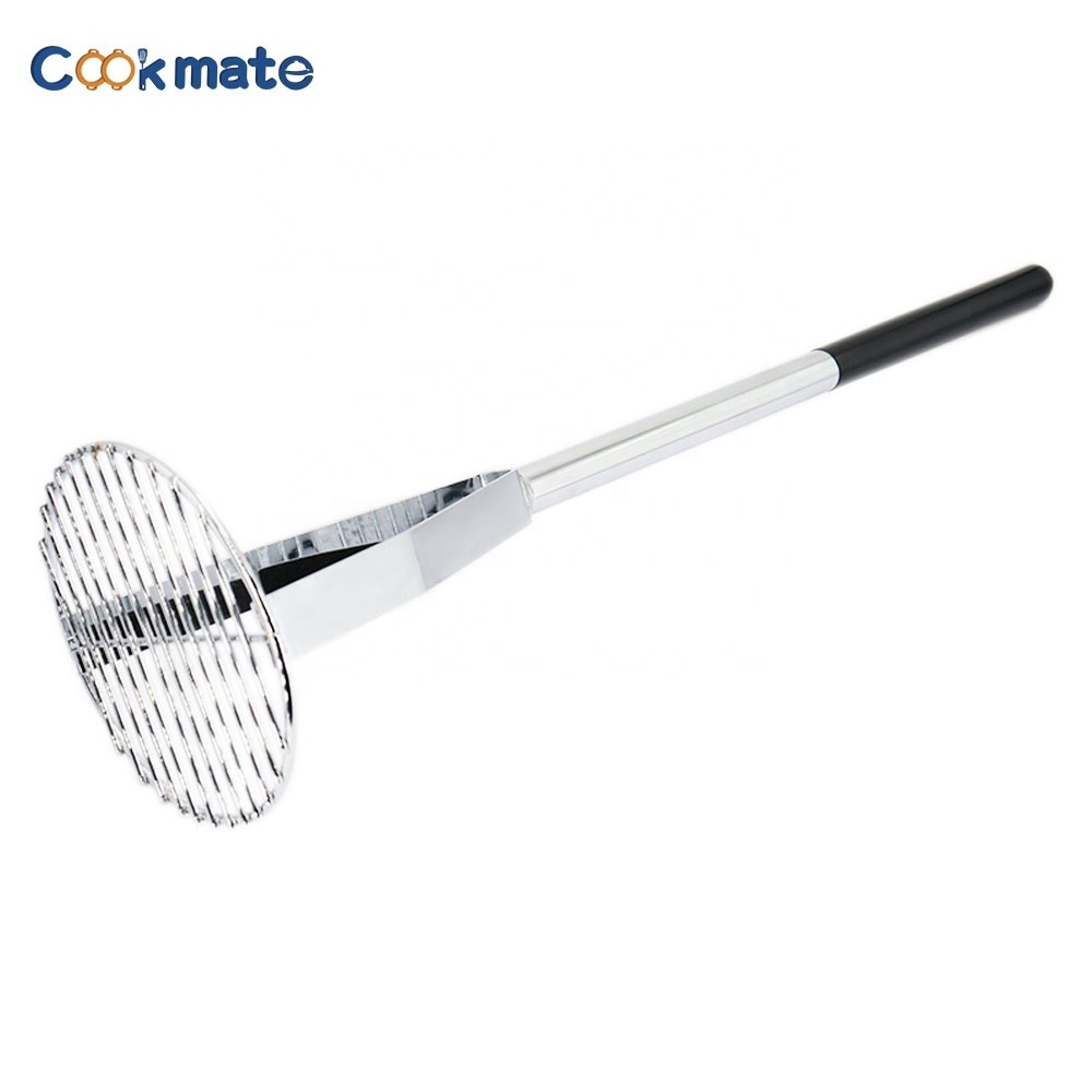 COOKMATE Potato Masher Stainless Steel - Premium Masher Hand Tool and Potato  Masher Black square round