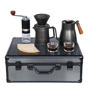 v60 coffee kit Barista Brew Tools Equipment Coffee Bundle Steel Burr Grinder Travel coffee Set for Outdoor Camping