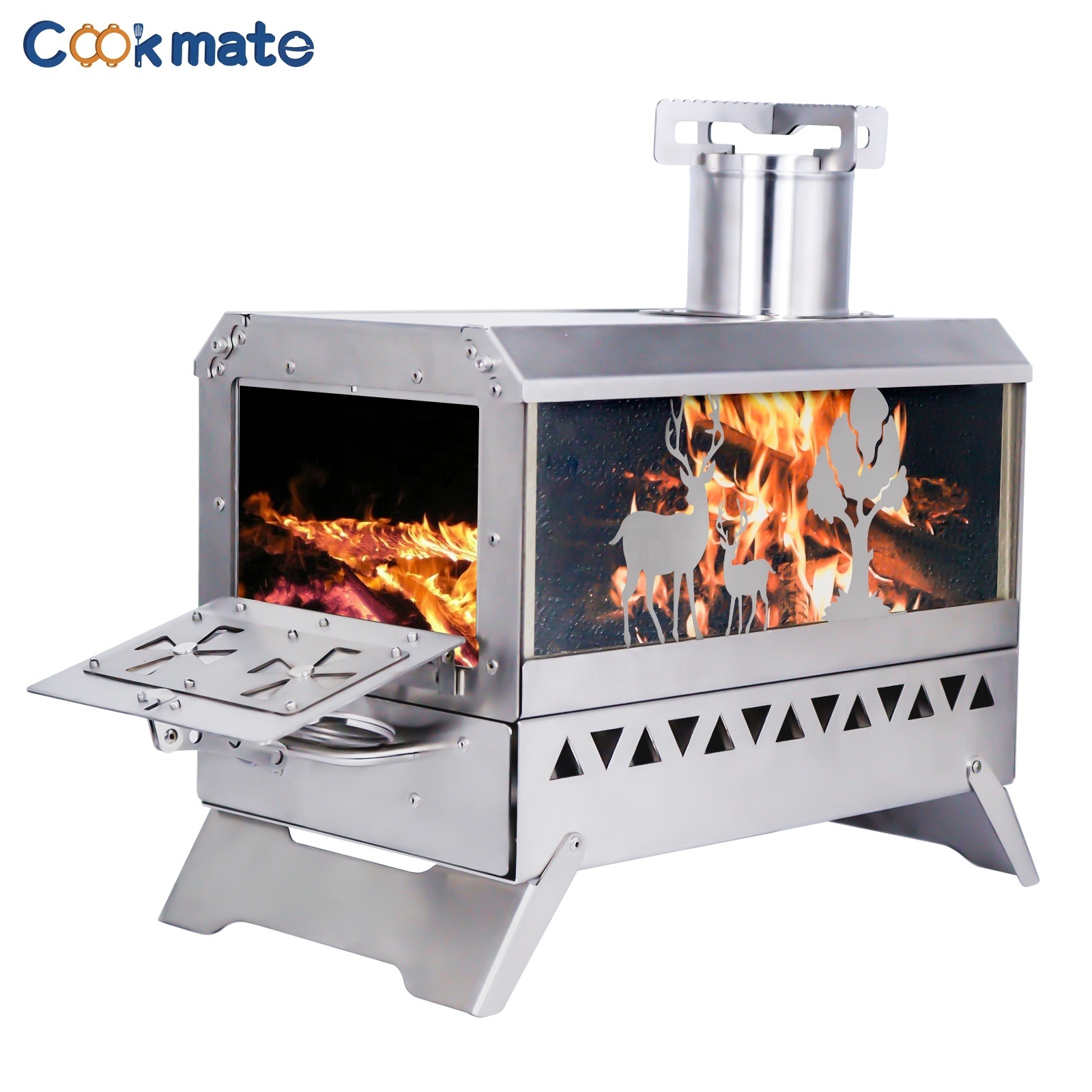 New Exquisite MINI Portable fire pit Outdoor heaters bbq picnic stove with window Bag Oven 3.5KG