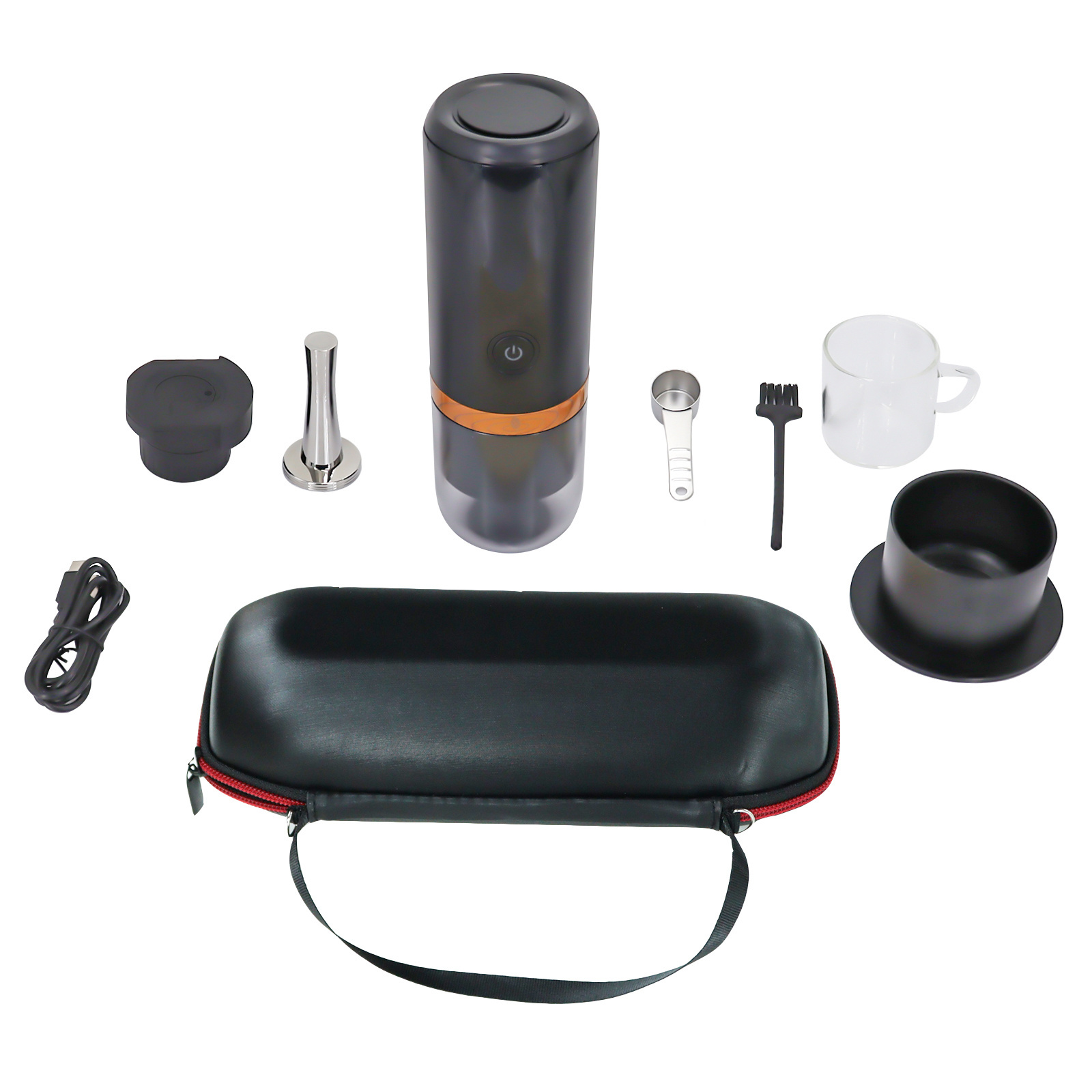 Portable Electrical Rechargeable Coffee Capsules Coffee Fine Grounds Travel Espresso Maker