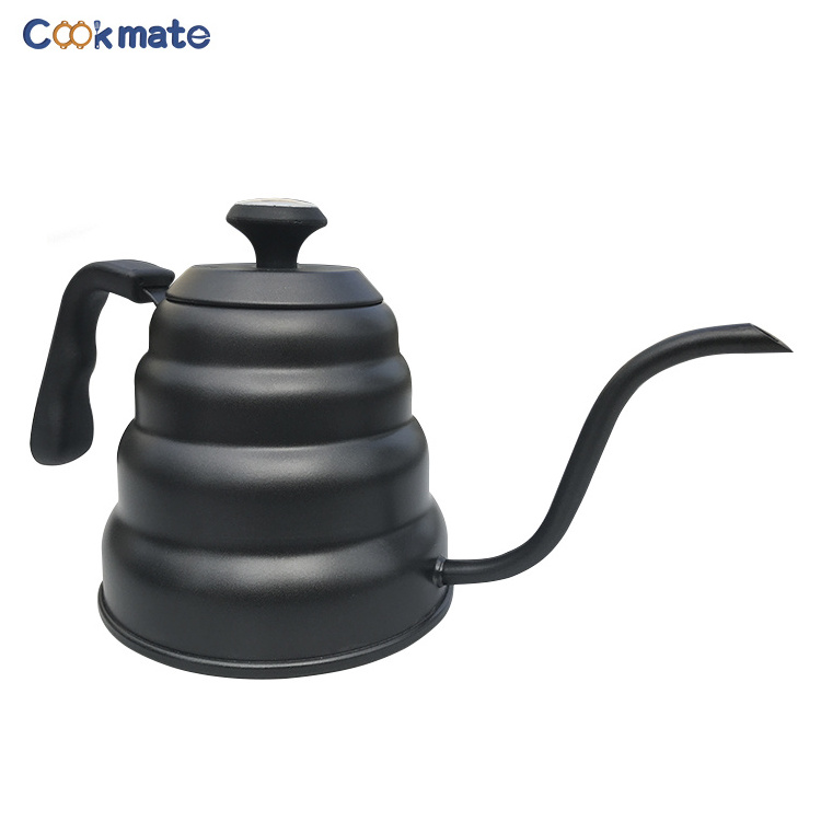 40oz/1.2L Black Pour Over Coffee Kettle with Thermometer Gooseneck Black Coffee Kettle 40 oz/1200 ml for  All Stovetops