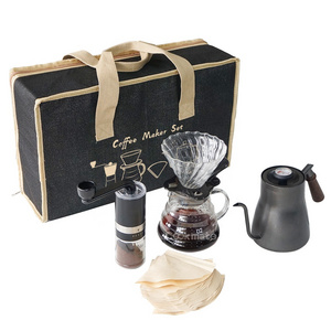 Crazy hot sale V60 Coffee tea or saffron Maker Gift Set Accessories group set Portable Brewing Brew Hand Drip Coffee gift set