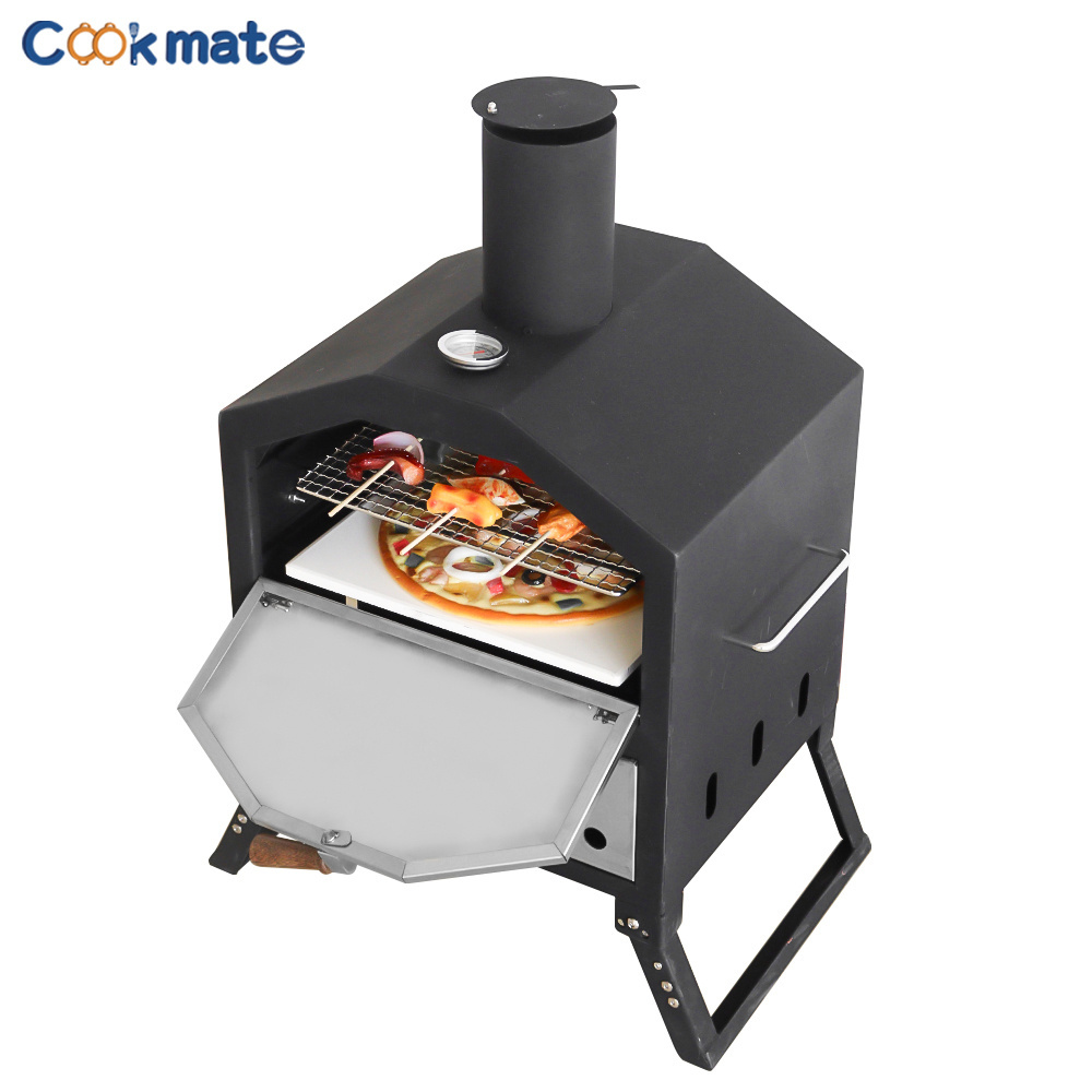 2024 Popular Portable Fire Wood Pizza Oven Charcoal Grill Pizza Stove for Outdoor Cooking Camping