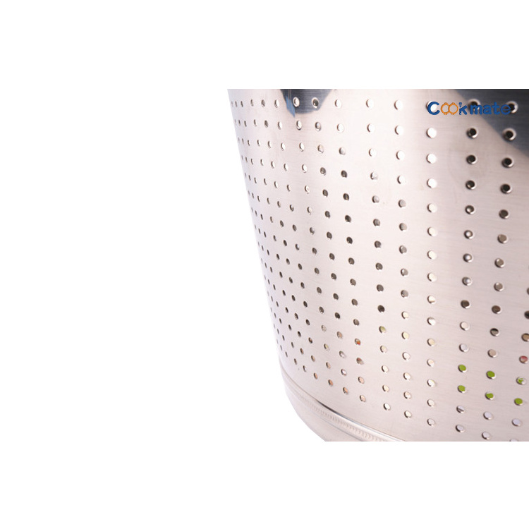 Professional Kitchen Metal Strainer Sieve Perforated Fruit Basket Vegetable Colander