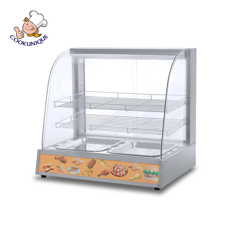 Factory Price Industrial Restaurant Equipment Electric Glass Food Warmer Food Warmer Display