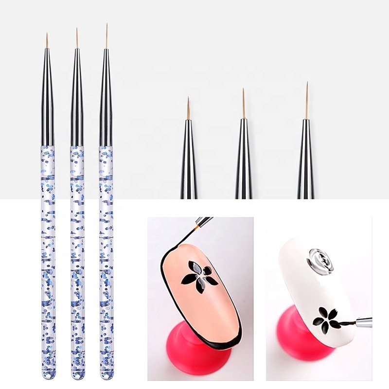 3 designs Nail Art Design Pen Painting Polish Brush Drawing Tool 3pcs/set nail drawing brush