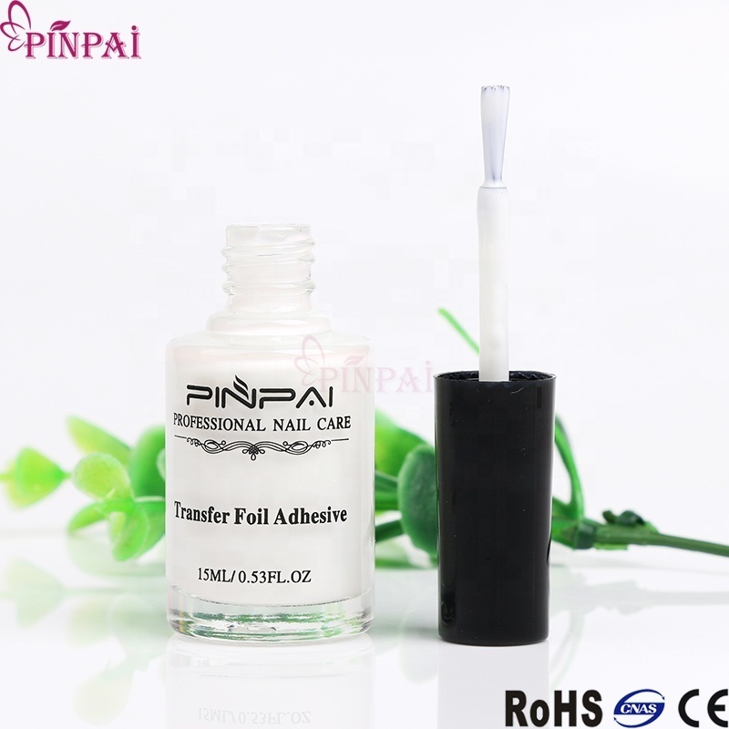 Pinpai Brand New Arrival High Quality Non-toxic Nail Transfer Tips Adhesive Pro Nail Art Glue For Foil Stickers Star Nail Glue