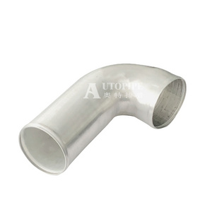 Auto Parts Aluminum Sanitary Pipe Fittings 0.75D Customized Exhaust Bend  Pipe  Exhaust Bent Pipe Mandrel Bends