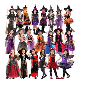 2023 New Arrival Kids Halloween Cosplay Witch Devil Costumes For Dress Up theme Party