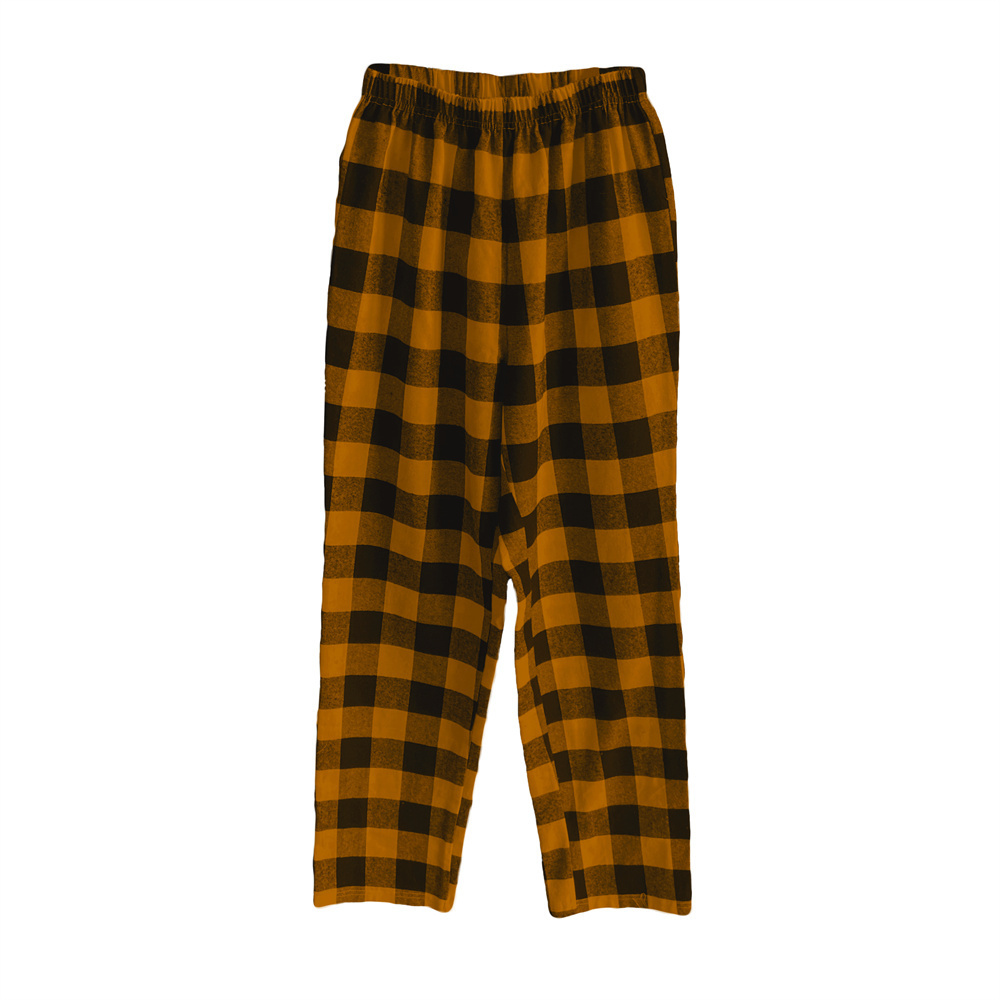 Wholesale High Quality Custom Soft Pajama Bottom Lounge Pants Plaid Flannel Wide Leg Pajama Pants for Women