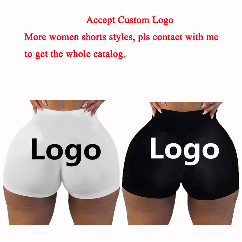 2023 Custom Summer Snack Shorts For Women Streetwear Yoga Gym Shorts Set Biker Plus Size Booty Seamless Boxer Women's Shorts