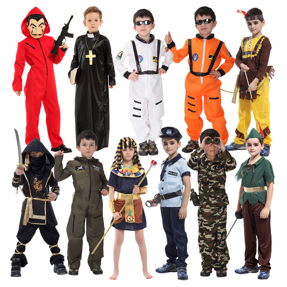 2024 Halloween Role Play Outfits Dress Up Costume Kids Cosplay Party Career Uniform Egyptian Pharaoh Costume  halloween costume