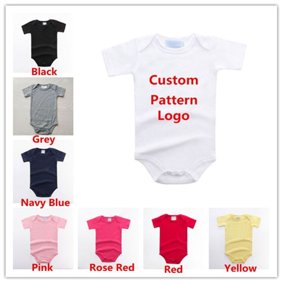 Infants bodysuit newborn baby clothes boys girls kimono baby onesie set white 100% cotton custom printed plain baby romper