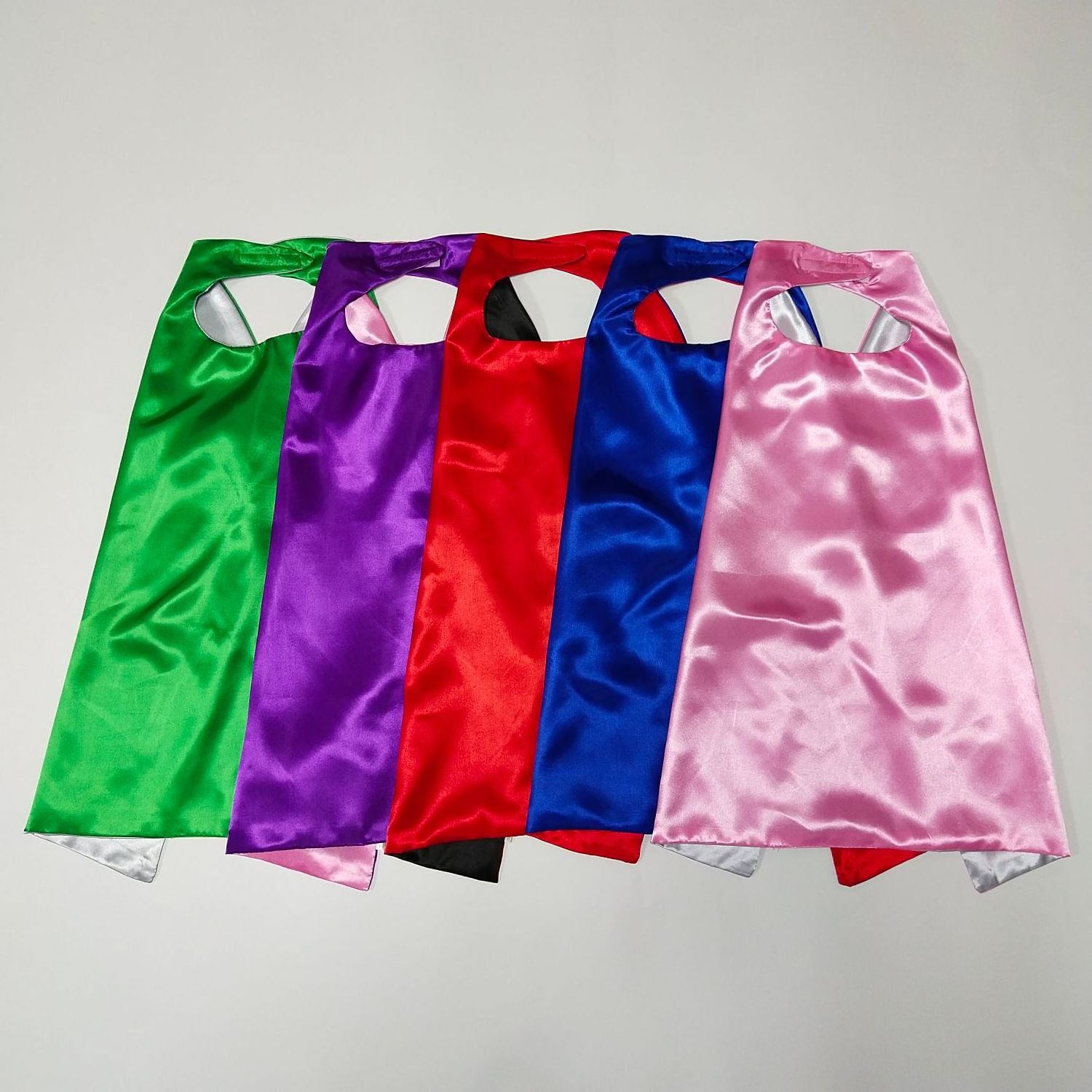 Wholesale High quality Superhero capes satin Double Layer Costume Adult Kids Super Hero Cape With Custom Logo Printing