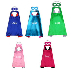 Child Favorite Superhero Cosplay Kids Hero Cape 100% polyester satin capes halloween costumes Kids superhero capes set