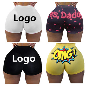 2023 Custom Summer Snack Shorts For Women Streetwear Yoga Gym Shorts Set Biker Plus Size Booty Seamless Boxer Women's Shorts