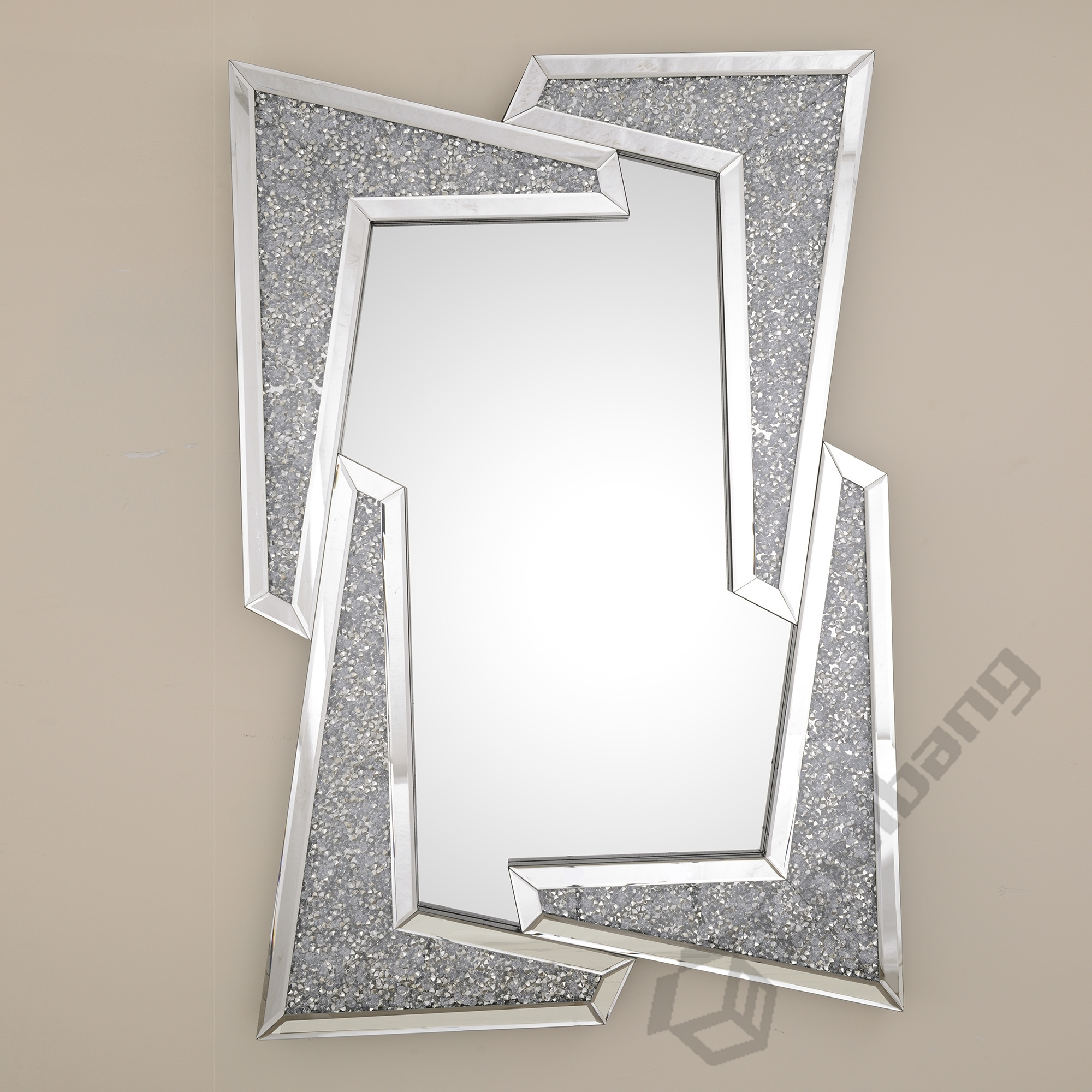 Coolbang Vanity Crushed Diamond 80cm Wall Hanging Mirror