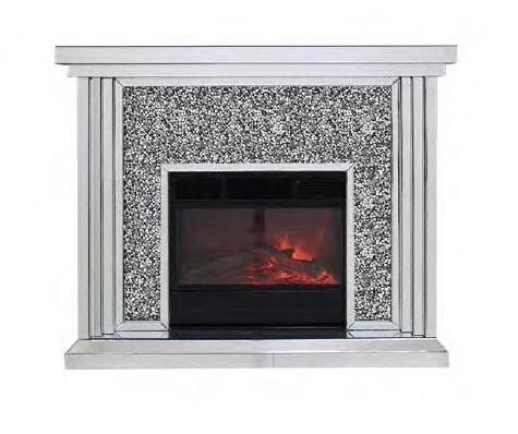 Coolbang Modern Design and Hot Sales electric fireplace heater decor flame Diamond Crushed Mirrored Fireplace