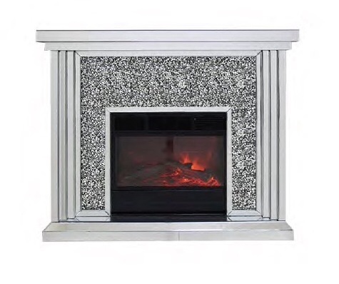 Coolbang Modern Design and Hot Sales Diamond Crushed Mirrored Fireplace