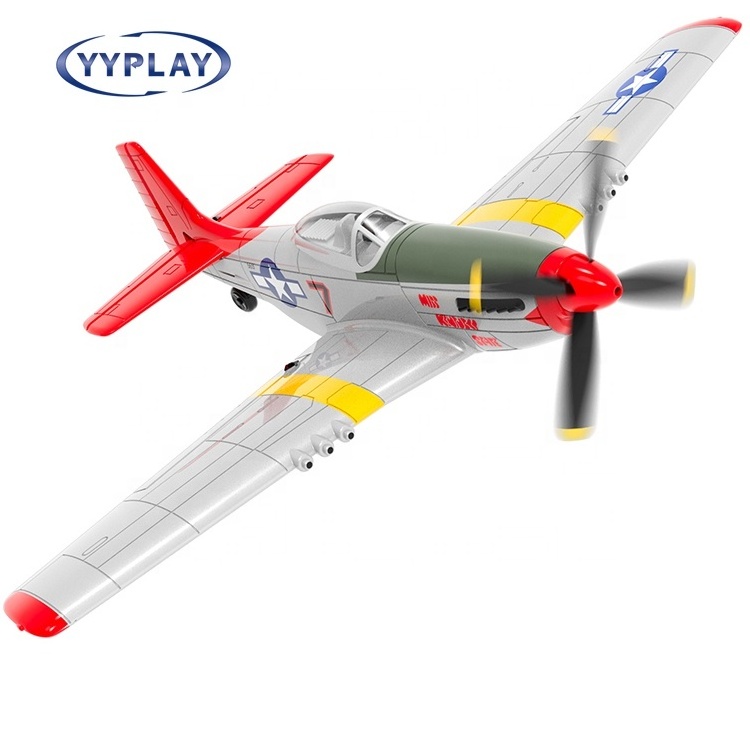 VOLANTEX P51D Mustang 76105 Fighter RC Plane Model Gyro Radio RTF Remote Control RC Airplane Aircraft Toys 2.4G 4 Channel 6-axis