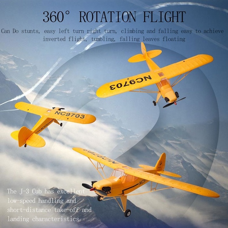 FX9703 2.4G 5CH EPP Foam J3 RC Glider 3D6G Brushless Fixed Wing Outdoor Remote Control Airplane RC Plane Aircraft Flying Toys