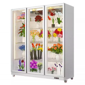 Good Quality Commercial Showcase for Flowers Glass Door Display Flower Refrigerator