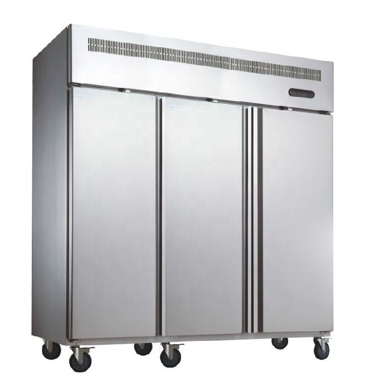 Commercial 3 Door Upright Freezer High Quality Stainless Steel Freezer For Frozen Food